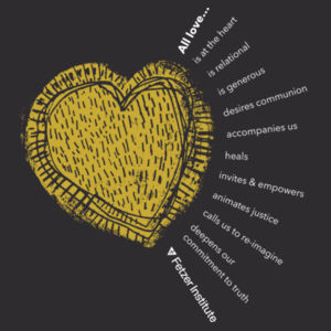 Allmade® Women’s Tri-Blend Long Sleeve Gold Heart Tee Design