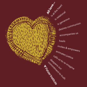 Allmade® Unisex Tri-Blend Long Sleeve Gold Heart Tee Design