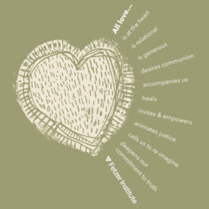 Allmade® Unisex Mineral Dye Organic Cotton Tan Heart Tee Design