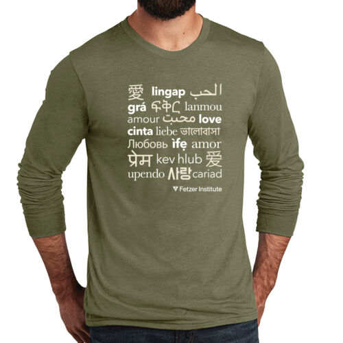 Allmade® Unisex Tri-Blend Long Sleeve Love Translated Tee Thumbnail