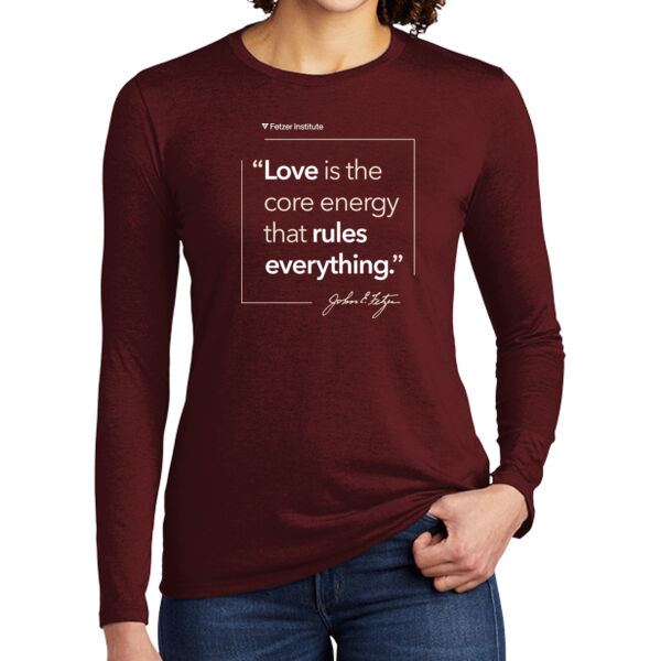 Allmade® Women’s Tri-Blend Long Sleeve LOVE IS Tee Thumbnail