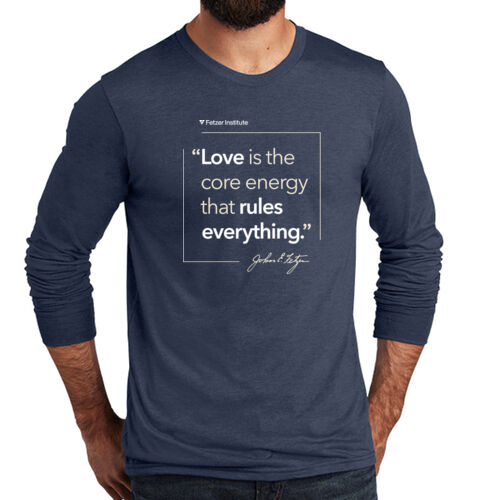 Allmade® Unisex Tri-Blend Long Sleeve LOVE IS Tee Thumbnail