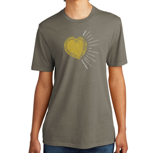 Allmade® Unisex Mineral Dye Organic Cotton Gold Heart Tee Thumbnail